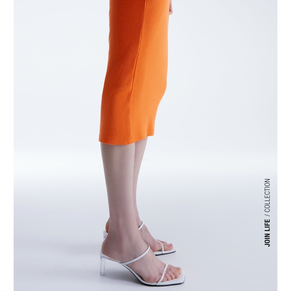 Zara White Heeled Sandals
